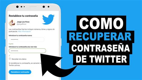 Como Recuperar La Contrase A De Twitter Youtube