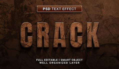 Premium Psd Crack Psd Text Effect