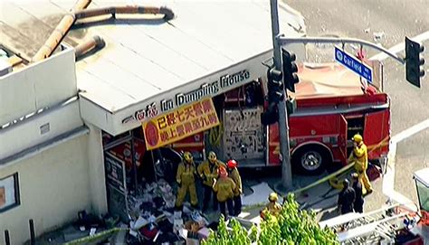 15 Hurt When Fire Truck Crashes Into Restaurant NBC News