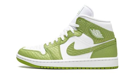 Air Jordan Mid Se Mns Wmns Green Python Stadium Goods