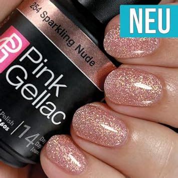 Pink Gellac 254 Sparkling Nude Shellac UV LED Gel Nagellack 15ml Nail