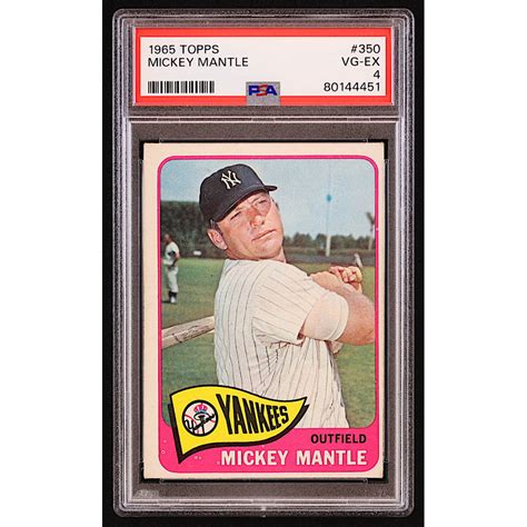 Mickey Mantle Topps Psa Pristine Auction