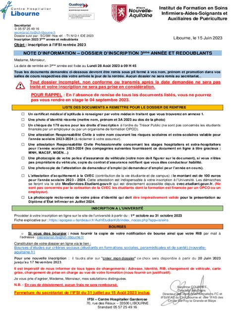 Remplissable En Ligne Institut De Formations Aux Mtiers De La Sant