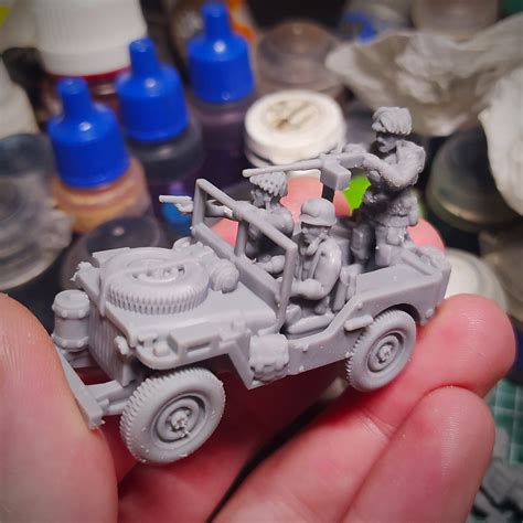 3D Printable Jeeps US WWII 28mm For Wargame By Eskice Miniature Aron