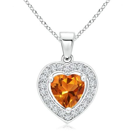 Buy Heart Citrine Pendants In UK Angara