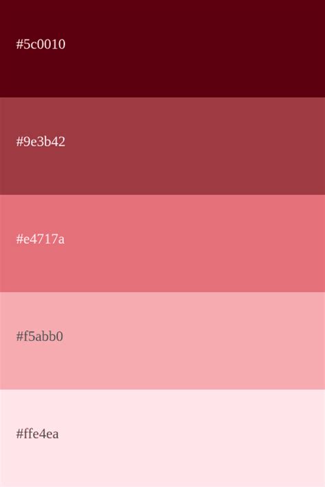 Paletas De Cores Vermelho Códigos E Combinações