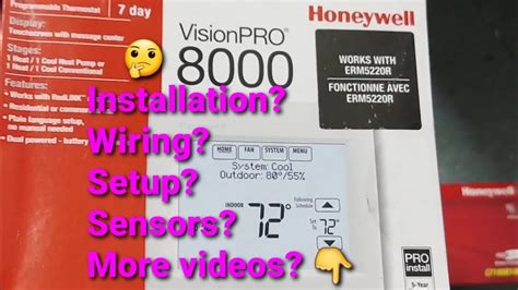 Vision Pro 8000 Redlink Thermostat And Remote Sensors Youtube