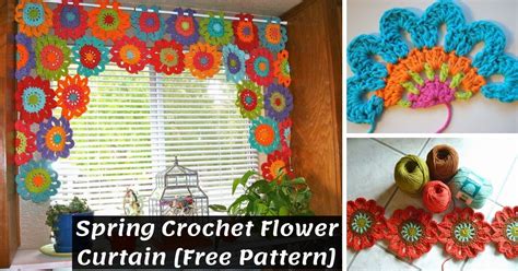 Spring Crochet Flower Curtain Free Pattern