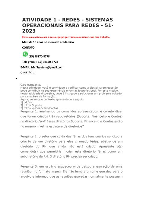 Caro estudante Nesta atividade você é convidado a verificar como a