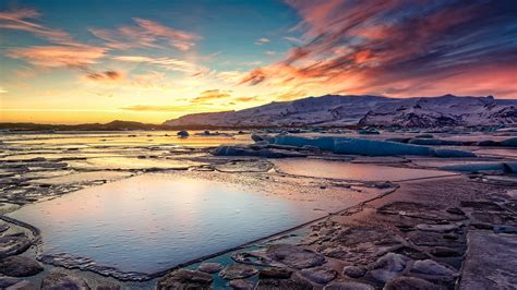 Fondos De Pantalla 1920x1080 Islandia Invierno Amaneceres Y Atardeceres Cielo Fotografía De