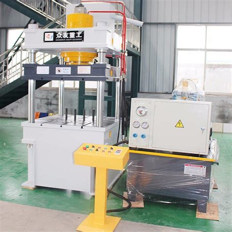 Ton Four Column Press Machine With Hydraulic Cushion China Metal