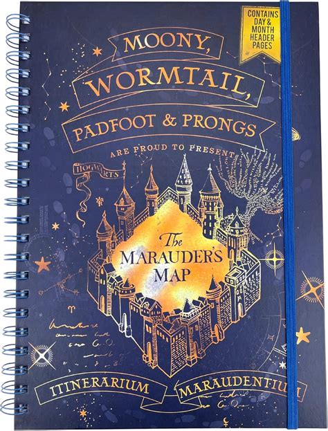 Harry Potter Carnet Et Agenda Spirales A Motif Carte Des Maraudeurs