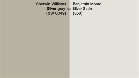 Sherwin Williams Silver Gray Sw 0049 Vs Benjamin Moore Silver Satin