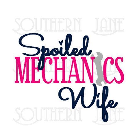 Cute Spoiled Mechanics Wife Decal Sticker Mechanic Wife Mechanics