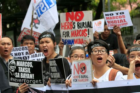 After Marcos Burial Students Civic Groups Protest ABS CBN News