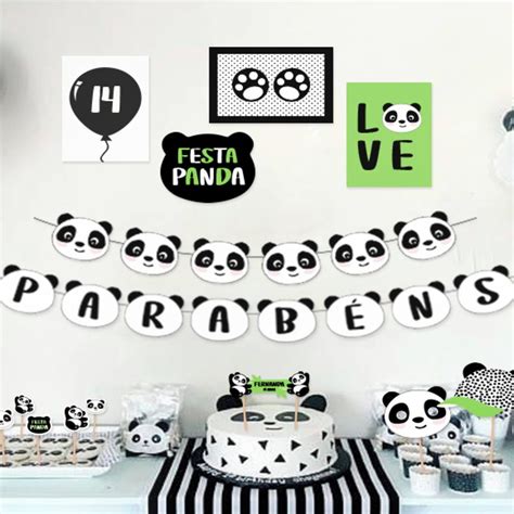 Kit Festa Panda Moldes Para Imprimir Elo Produtos Especiais