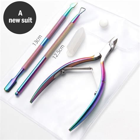 Stijl Rvs Nail Cuticle Pusher Tweezer Nail Art B Grandado