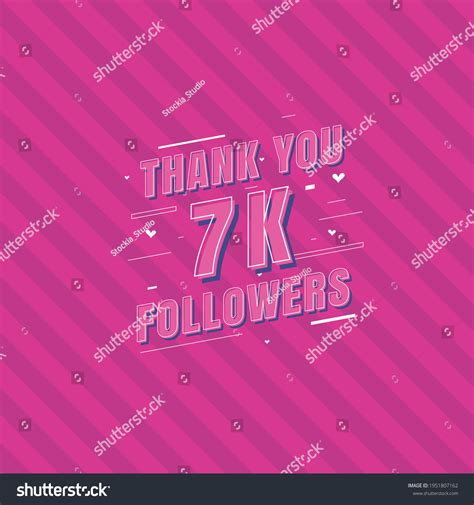 Thank You K Followers Celebration Greeting Stock Vector Royalty Free