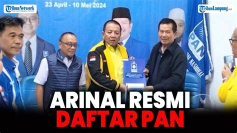 Bursa Pilkada Lampung 2024 Arinal Djunaidi Resmi Daftar PAN Berita