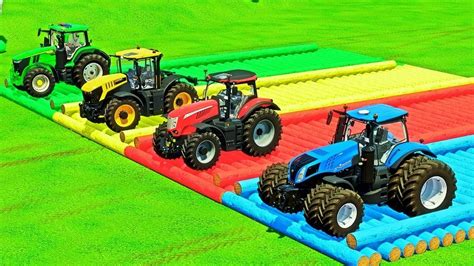 Transporting John Deere Vs Jcb Tractors Vs Fendt Vs Case W Fuel Zetor