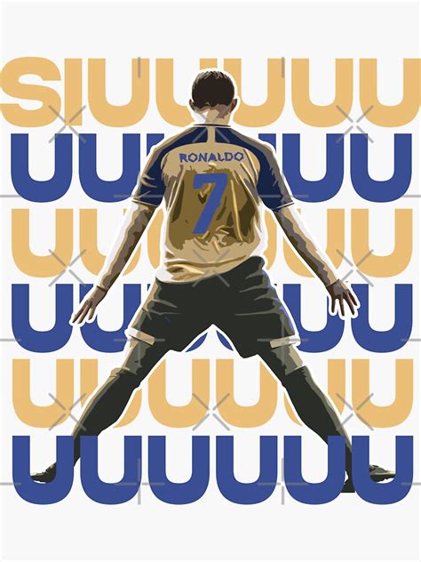 Cristiano Ronaldo Goat Siuuu Sticker For Sale By Vitdeart Redbubble