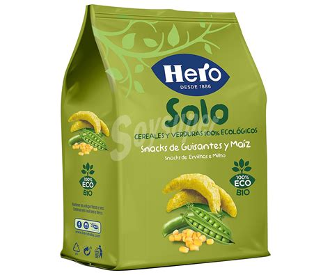 Hero Baby Solo Snacks De Guisantes Y Ma Z De Origen Ecol Gicos G