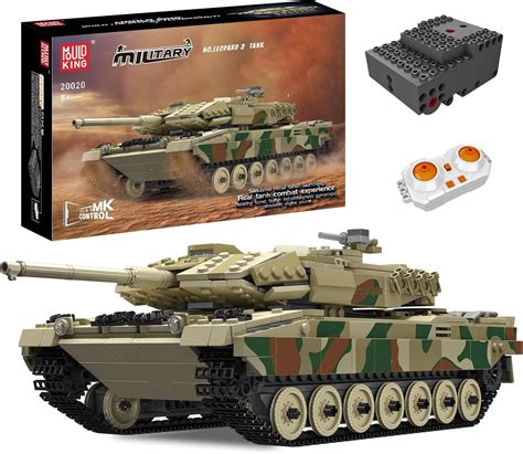 Mould King MOC Leopard 2 Tank Building Block Kits Remote APP Control