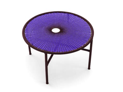 Banjooli Steel And Polyethylene Threads Handwoven Coffee Table By