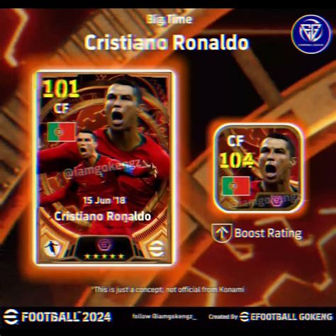 Cristiano Ronaldo Big Time Card In Efootball 24 Mobile Efootball