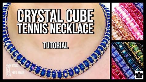 Free Beading Pattern Crystal Cube Beaded Necklace Tutorial Video