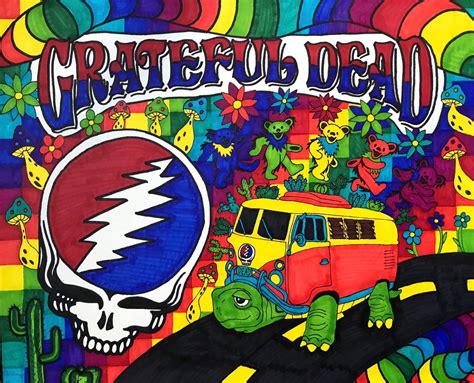 The Grateful Dead Poster Wall Art Etsy