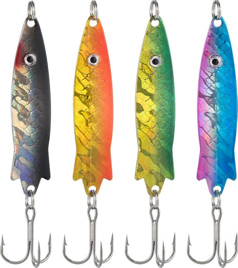 Dr Fish 7g Mini Toby Spoons Fishing Lures Set Of 4 Sea Fishing Spinners