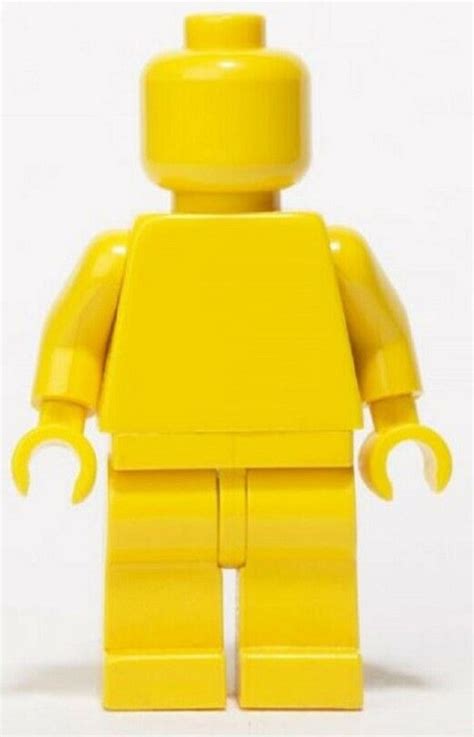 Plain Yellow Monochrome Minifigure Made From Lego Parts Etsy