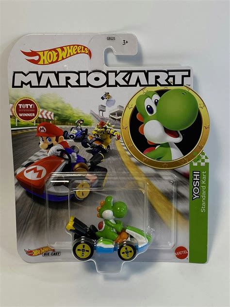 Hot Wheels Mario Kart Yoshi Standard Kart Hot Wheels Rackhams