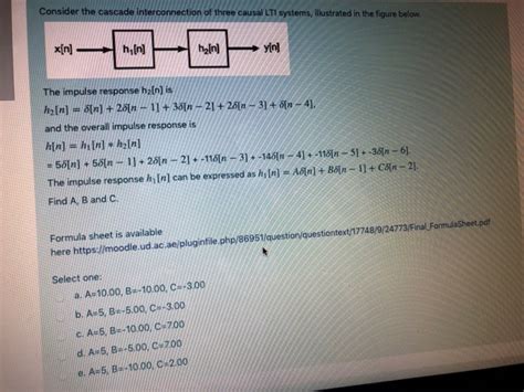 Solved Consider The Cascade Interconnection Of Three Causal Chegg