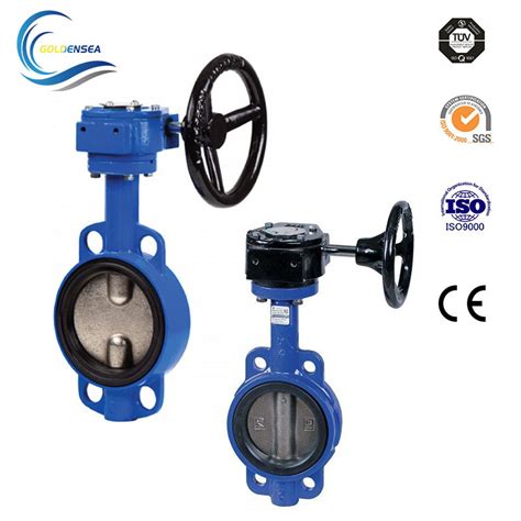 Cast Ductile Iron Body Disc Epdm Wafer Butterfly Valve China