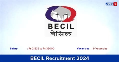 BECIL Recruitment 2024 Apply Online For DEO MTS Jobs