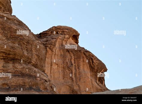 Ancient Rock Formation In Petra Jordan Stock Photo Alamy