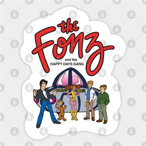 The Fonz Cartoon - The Fonz - Sticker | TeePublic