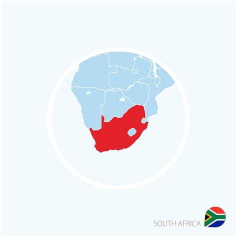 Premium Vector Map Icon Of South Africa Blue Map Of Africa With