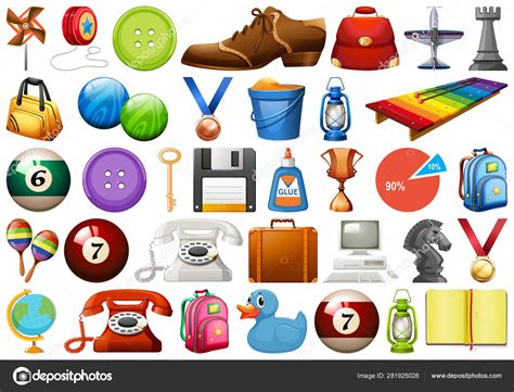 Set Of Different Objects Stock Vector By Blueringmedia 281925028