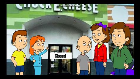 Classic Caillou Misbehaves At Chuck E Cheesesgrounded Youtube