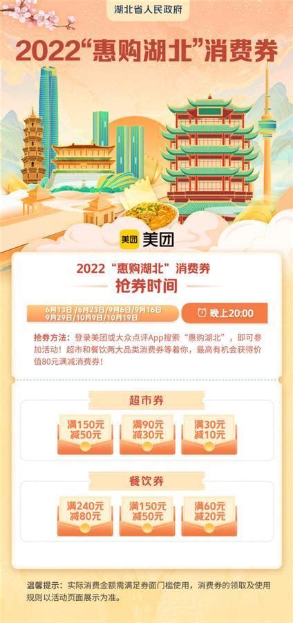 今晚8点！2022“惠购湖北”消费券开抢 上美团、大众点评用券最高享半价优惠 荆楚网 湖北日报网