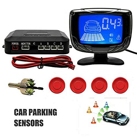 Buy 4 LED Car Parking Radar Sensor Buzzer Alarm Backup Reverse System