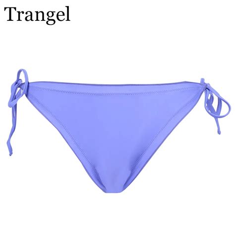 Trangel Solid Bikini Bottoms Women 2018 Sexy Swimwear Swim Shorts