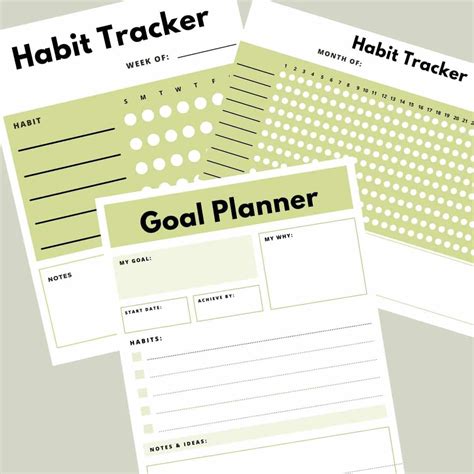 Free Printable Habit Tracker And Goal Planner The Dinner Mom