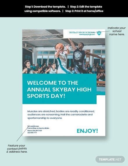 School Sports Day Poster Template #AD, , #AFFILIATE, #Sports, #School ...