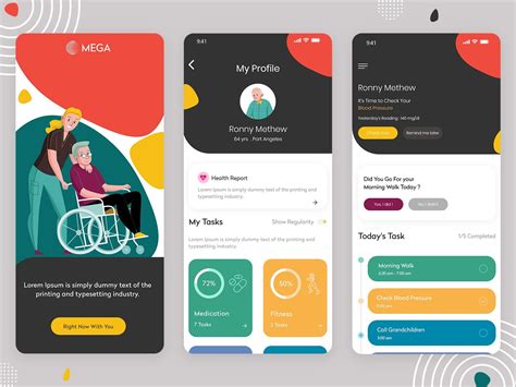 Best Elderly Care Application Elderly Care App Interface Design Elderly