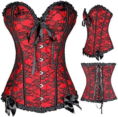 R Dessous Exclusive Klassische Burlesque Corsage Vollbrust Mit Spitze