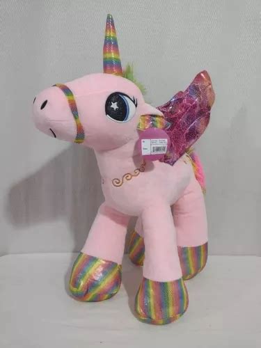 Unicornio Grande De Peluche Con Alas Parado De Cm En